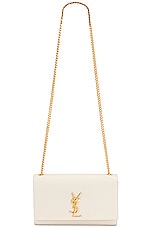 Saint Laurent Medium Kate Chain Bag in Blanc Vintage, view 6, click to view large image.