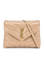 Saint Laurent Toy Loulou Bag in Dark Beige, view 1, click to view large image.