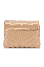 Saint Laurent Toy Loulou Bag in Dark Beige, view 3, click to view large image.