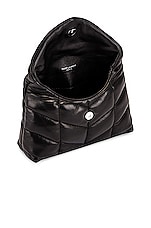 Saint Laurent Small Puffer Pouch in Noir, view 5, click to view large image.