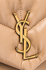 Saint Laurent Small Puffer Chain Bag in Dark Beige, view 8, click to view large image.
