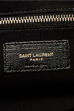Saint Laurent Medium Loulou Suede Chain Bag in Nero & Nero, view 7, click to view large image.