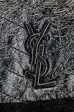 Saint Laurent Medium Niki Shearling Chain Bag in Nero & Nero, view 8, click to view large image.