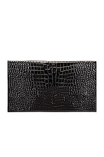 Saint Laurent Medium Uptown Pouch in Nero, view 3, click to view large image.