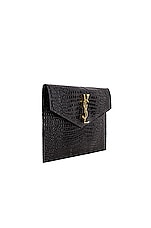 Saint Laurent Medium Uptown Pouch in Nero, view 4, click to view large image.