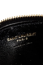 Saint Laurent Zipped Fragments Card Case in Noir, view 5, click to view large image.
