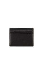 Saint Laurent Tiny Monogramme Credit Card Holder in Nero, view 2, click to view large image.