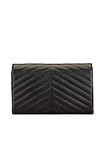 Saint Laurent Monogramme Chain Wallet Bag in Nero, view 3, click to view large image.