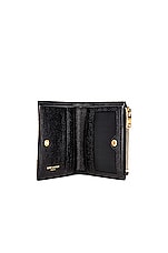 Saint Laurent YSL Credit Card Holder in Nero, view 4, click to view large image.