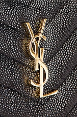 Saint Laurent YSL Credit Card Holder in Nero, view 5, click to view large image.