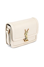 Saint Laurent Small Solferino Satchel Bag in Crema Soft, view 4, click to view large image.