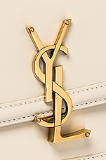 Saint Laurent Small Solferino Satchel Bag in Crema Soft, view 8, click to view large image.