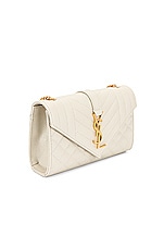 Saint Laurent Small Envelope Chain Bag in Blanc Vintage, view 4, click to view large image.