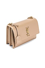 Saint Laurent Medium Sunset Chain Bag in Dark Beige, view 4, click to view large image.