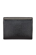 Saint Laurent Mini Cassandra Chain Wallet Bag in Nero, view 3, click to view large image.