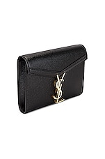 Saint Laurent Mini Cassandra Chain Wallet Bag in Nero, view 4, click to view large image.