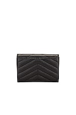 Saint Laurent Monogramme Flap Wallet in Nero, view 2, click to view large image.