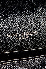 Saint Laurent Monogramme Flap Wallet in Nero, view 5, click to view large image.