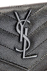 Saint Laurent Monogramme Flap Wallet in Nero, view 6, click to view large image.