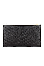 Saint Laurent Monogramme Pouch in Nero, view 2, click to view large image.