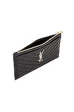 Saint Laurent Monogramme Pouch in Nero, view 4, click to view large image.