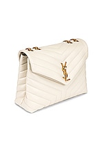 Saint Laurent Medium Loulou Chain Bag in Crema Soft, view 4, click to view large image.