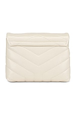 Saint Laurent Toy Loulou Bag in Crema Soft, view 3, click to view large image.