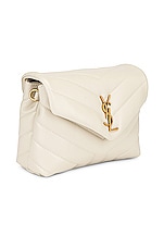 Saint Laurent Toy Loulou Bag in Crema Soft, view 4, click to view large image.