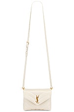 Saint Laurent Toy Loulou Bag in Crema Soft, view 6, click to view large image.