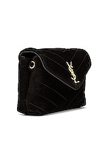 Saint Laurent Toy Loulou Bag in Nero & Nero, view 4, click to view large image.