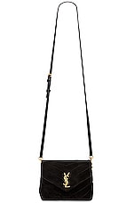Saint Laurent Toy Loulou Bag in Nero & Nero, view 6, click to view large image.