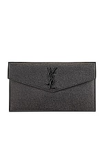Saint Laurent Medium Pouch in Nero, view 1, click to view large image.
