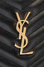 Saint Laurent Monogramme Pouch in Nero, view 7, click to view large image.
