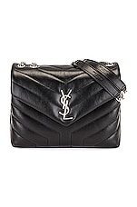 Saint Laurent Small Loulou Chain Bag in Nero, view 1, click to view large image.
