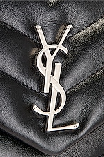Saint Laurent Small Loulou Chain Bag in Nero, view 8, click to view large image.