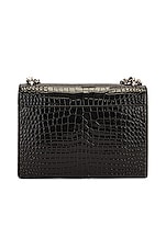 Saint Laurent Medium Sunset Chain Bag in Nero, view 3, click to view large image.