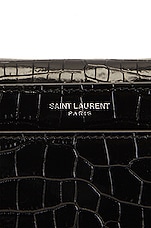 Saint Laurent Medium Sunset Chain Bag in Nero, view 8, click to view large image.