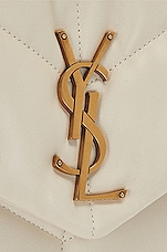 Saint Laurent Medium Puffer Chain Bag in Crema Soft, view 7, click to view large image.