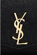 Saint Laurent Uptown Compact Wallet in Nero, view 6, click to view large image.