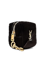 Saint Laurent Jamie Charm Pouch in Nero, view 3, click to view large image.
