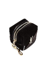 Saint Laurent Jamie Charm Pouch in Nero, view 4, click to view large image.