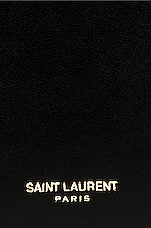 Saint Laurent Small Puffer Pouch in Nero, view 6, click to view large image.