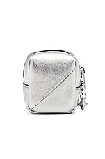 Saint Laurent Jamie Charm Pouch in Argento, view 2, click to view large image.