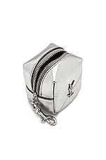 Saint Laurent Jamie Charm Pouch in Argento, view 4, click to view large image.