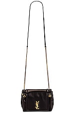 Saint Laurent Mini Nolita Bag in Nero, view 6, click to view large image.