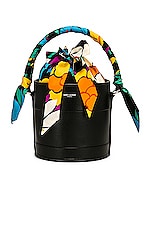 Saint Laurent Small Bucket Bag in Nero & Multicolor, view 1, click to view large image.