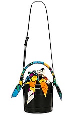 Saint Laurent Small Bucket Bag in Nero & Multicolor, view 6, click to view large image.