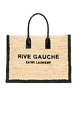 Saint Laurent Rive Gauche Supple Raffia Tote Bag Natural in Raffia