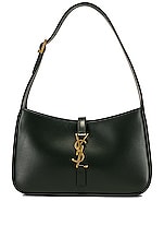Saint Laurent Le 5 A 7 Hobo Bag in Vert Fonce, view 1, click to view large image.