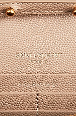 Saint Laurent Envelope Wallet on Chain Bag in Dark Beige, view 7, click to view large image.